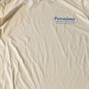 NWT Patagonia hooded  top yellow in color  one XS and one SM blue lettering